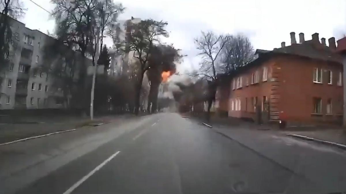 bomba cernihiv surprins camera de bord