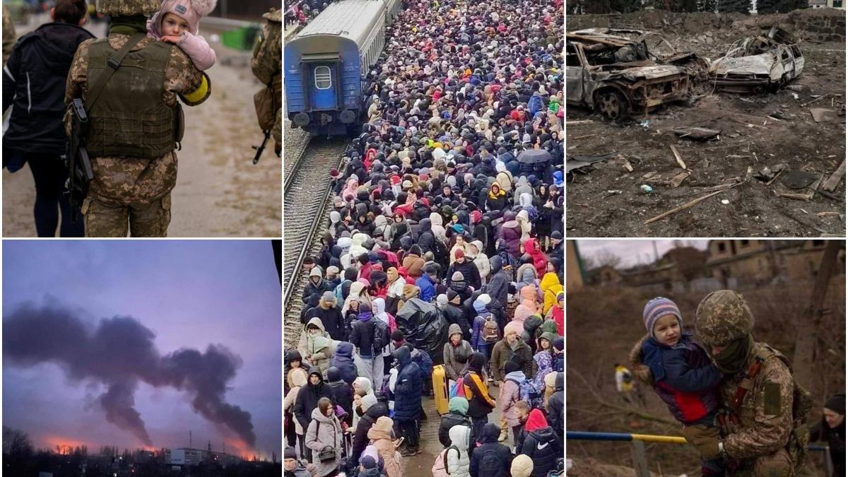 copii mame refugiati razboi rusia ucraina atac bombardamente kiev