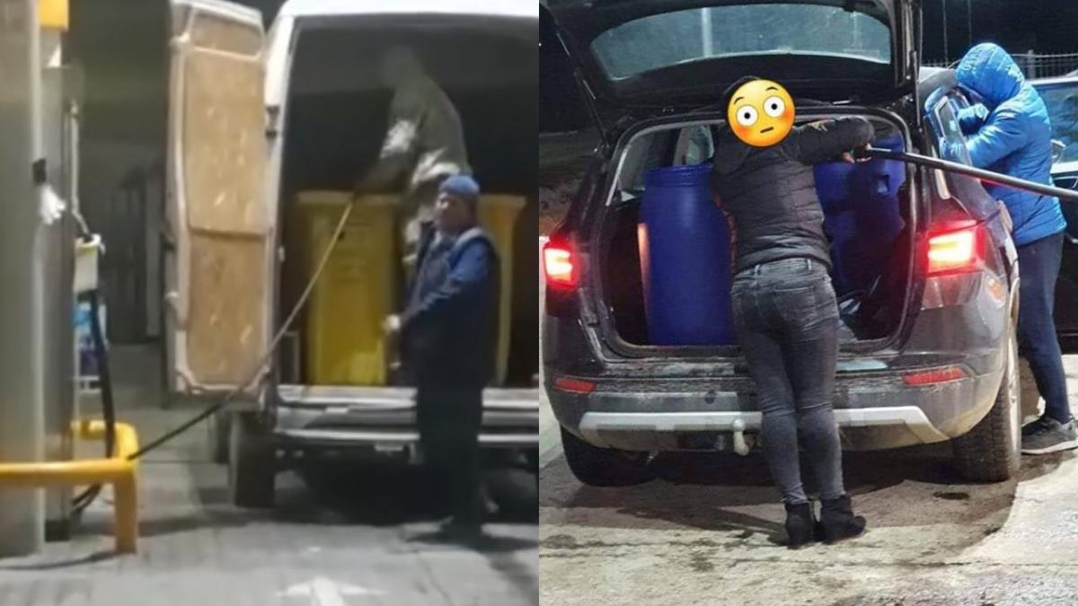 cozi benzinarii recipiente benzina