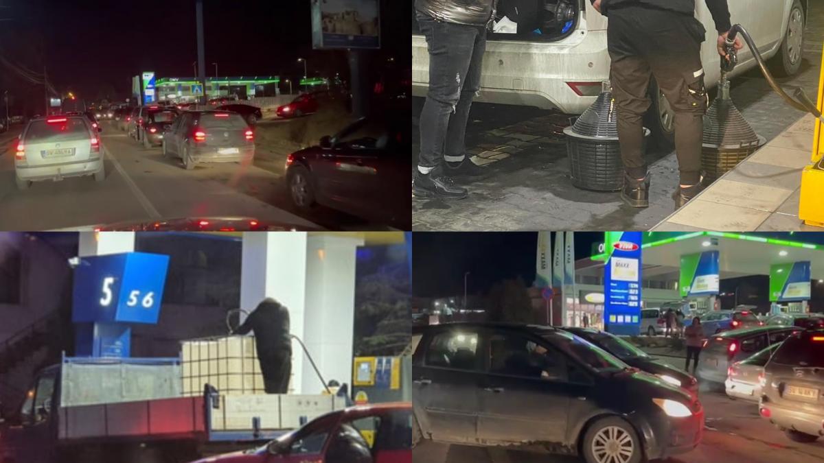 cozi uriase la benzinariile din tara si din bucuresti