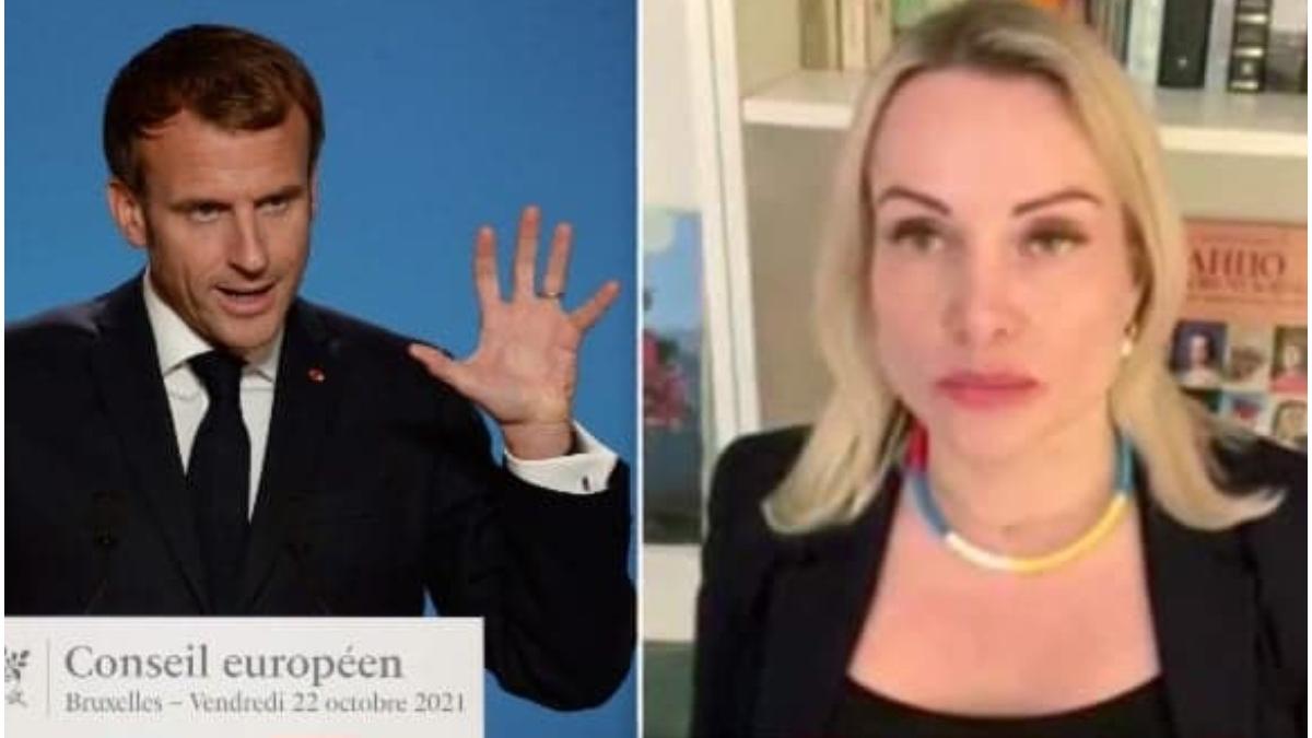emmanuel macron protectie jurnalista marina ovsyannikova vorbire putin