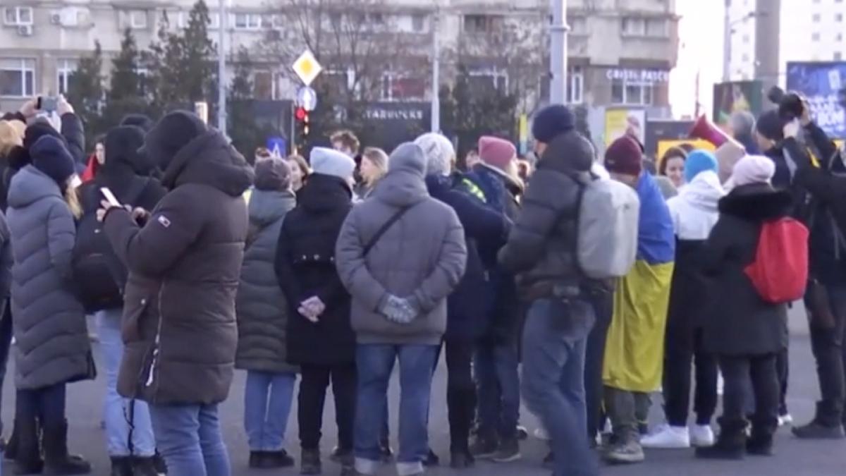protest piata victoriei capitala impotriva razboi ucraina
