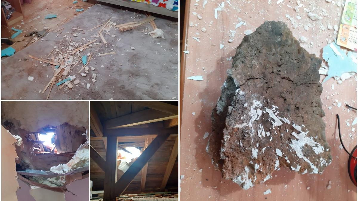 piatra cazuta pe acoperis hunedoara