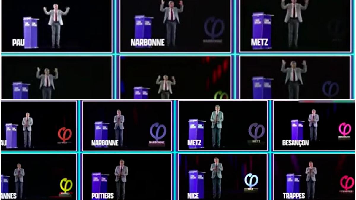 campanie electorala sf in franta un candidat s a multiplicat cu ajutorul hologramelor si a tinut