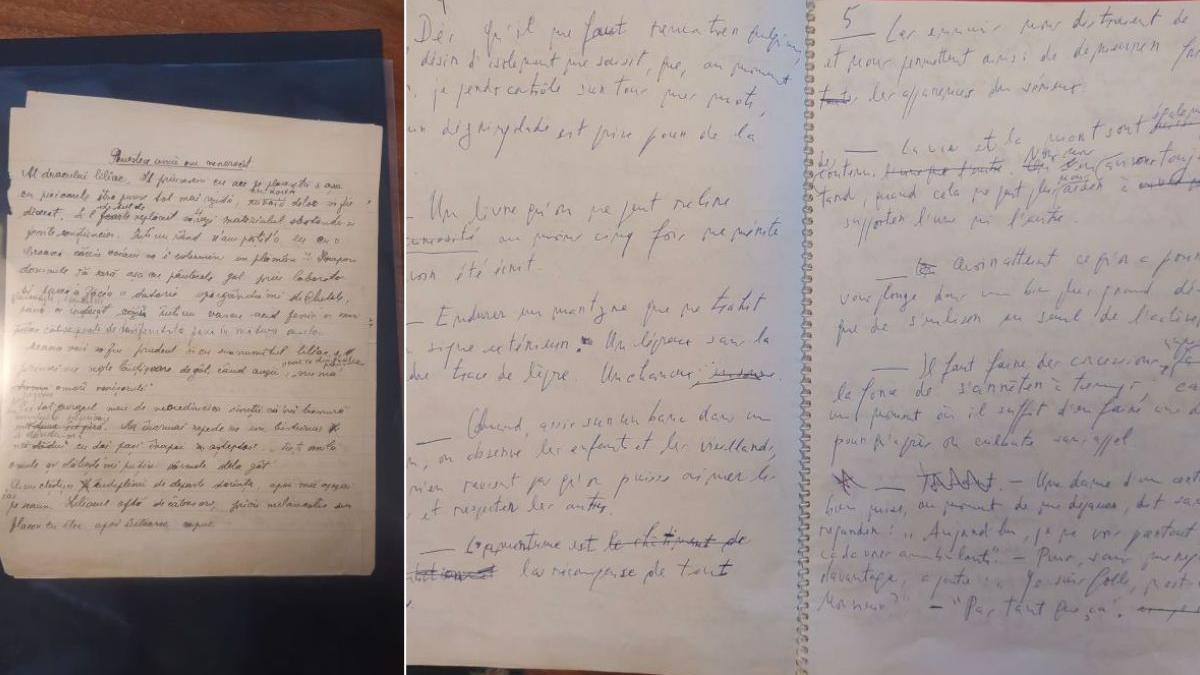 cinci manuscrise emil cioran mircea eliade ministerul culturii expuse biblioteca nationala