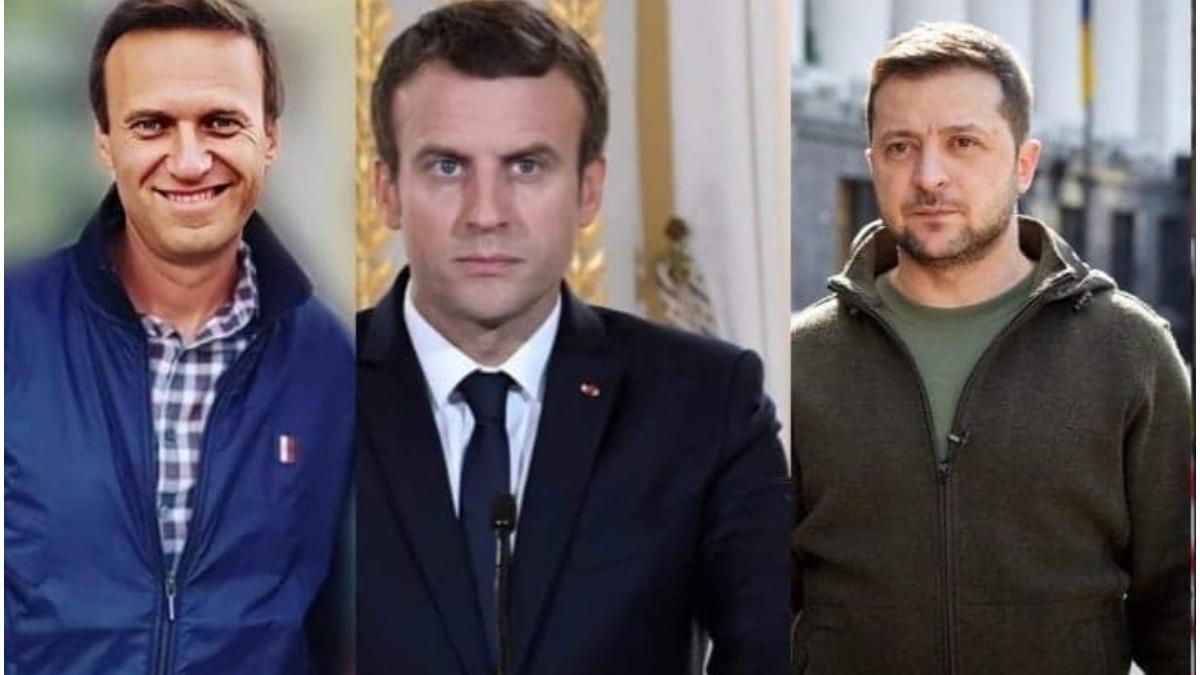 volodimir zelenski aleksei navalnii sprijin emmanuel macron alegeri prezidentiale franta mesaje