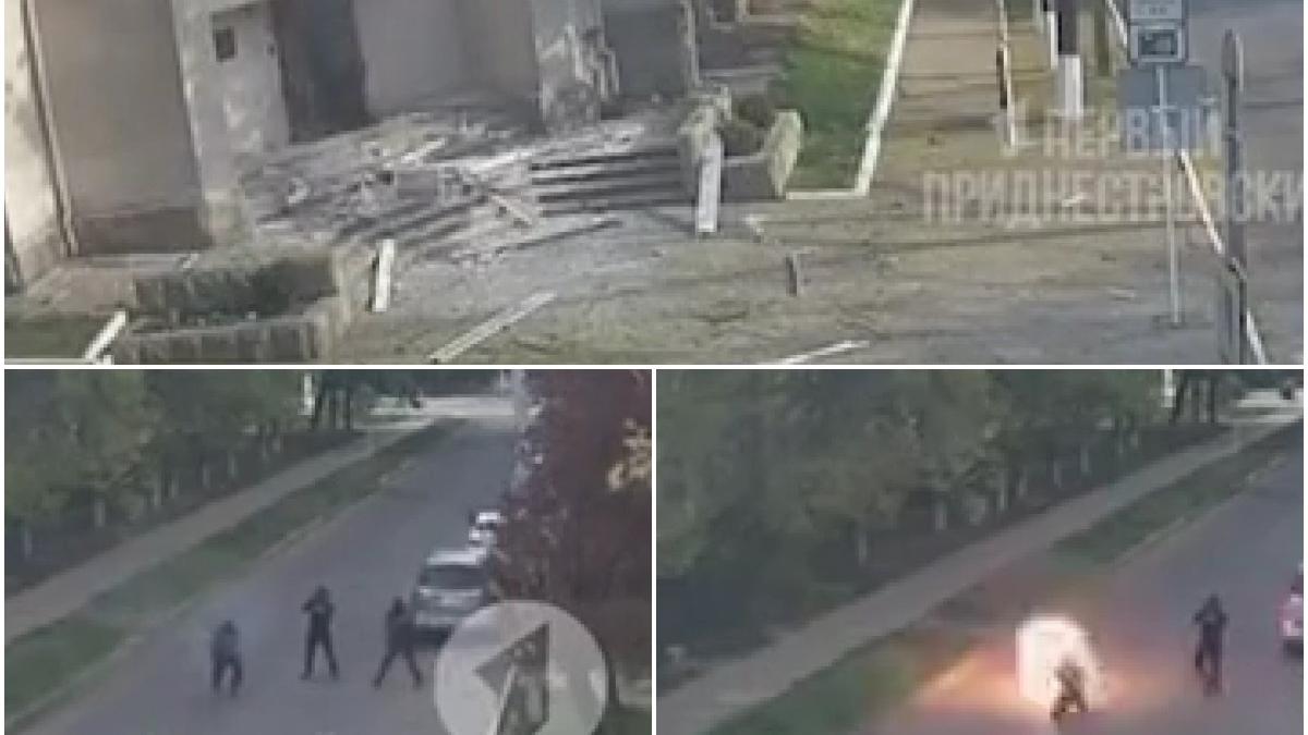 primele imagini atac cladire securitate tiraspol