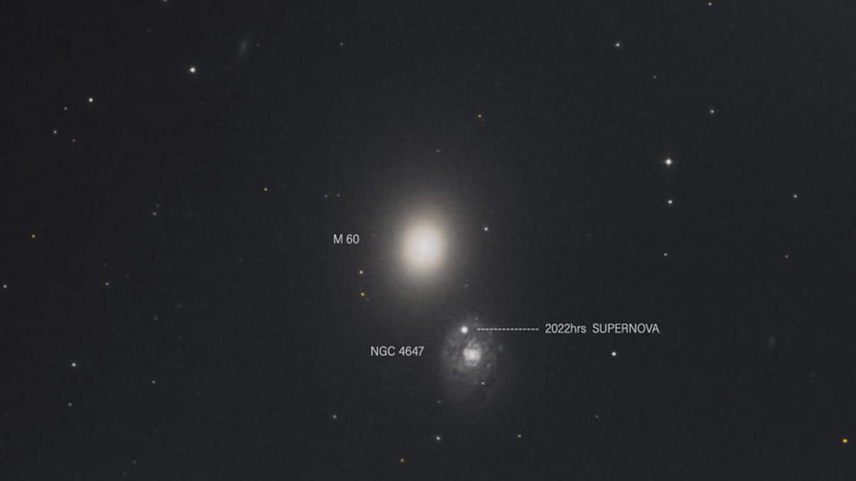 noua supernova pe cer explozie stea 63 milioane ani