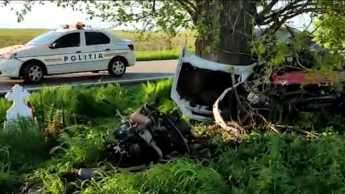 accident teleorman barbat mort copac