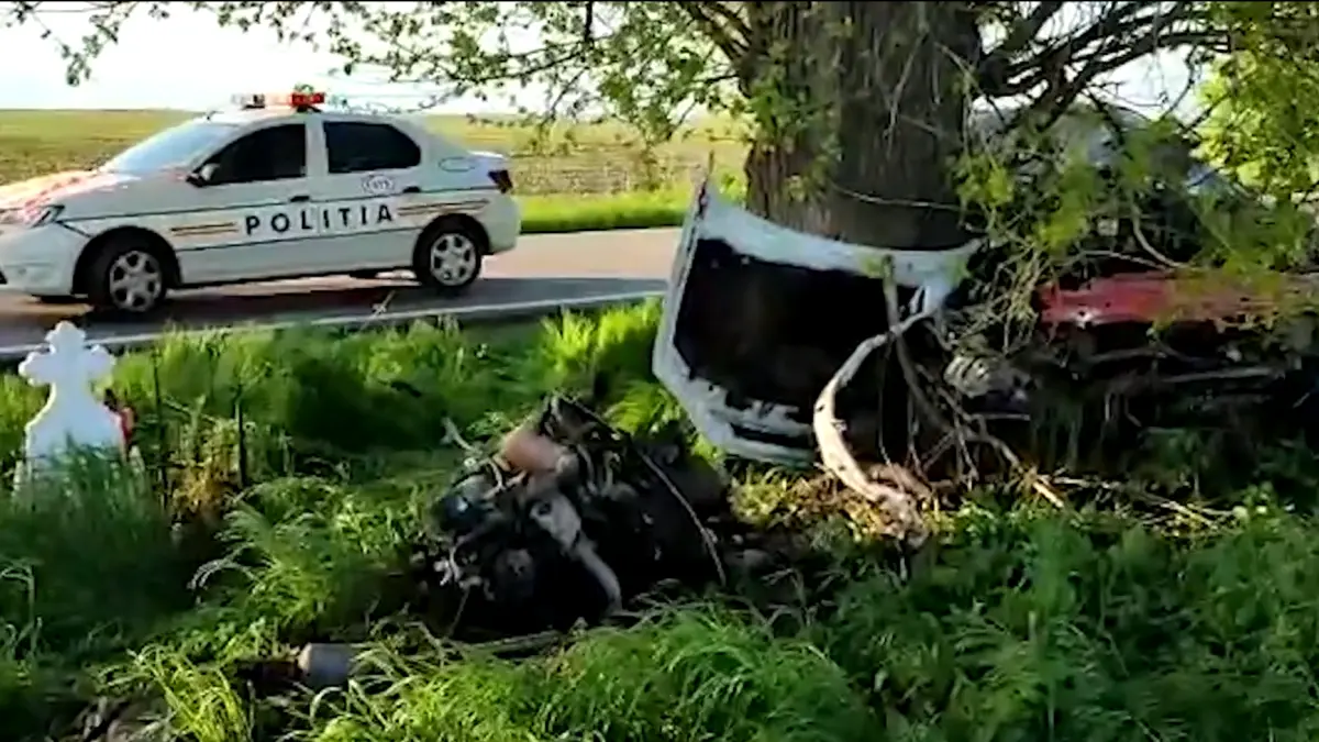accident teleorman barbat mort copac