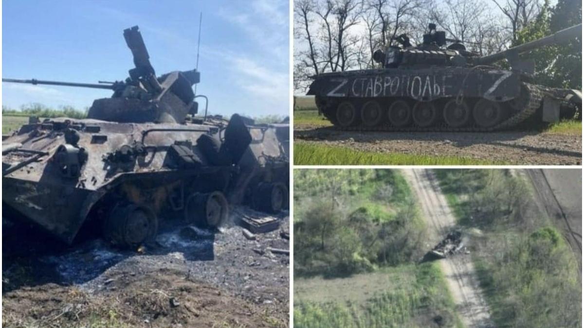 soldati rusi reparare tancuri piese frigidere masini spalat