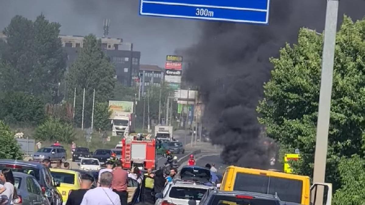 masina foc mers bucuresti