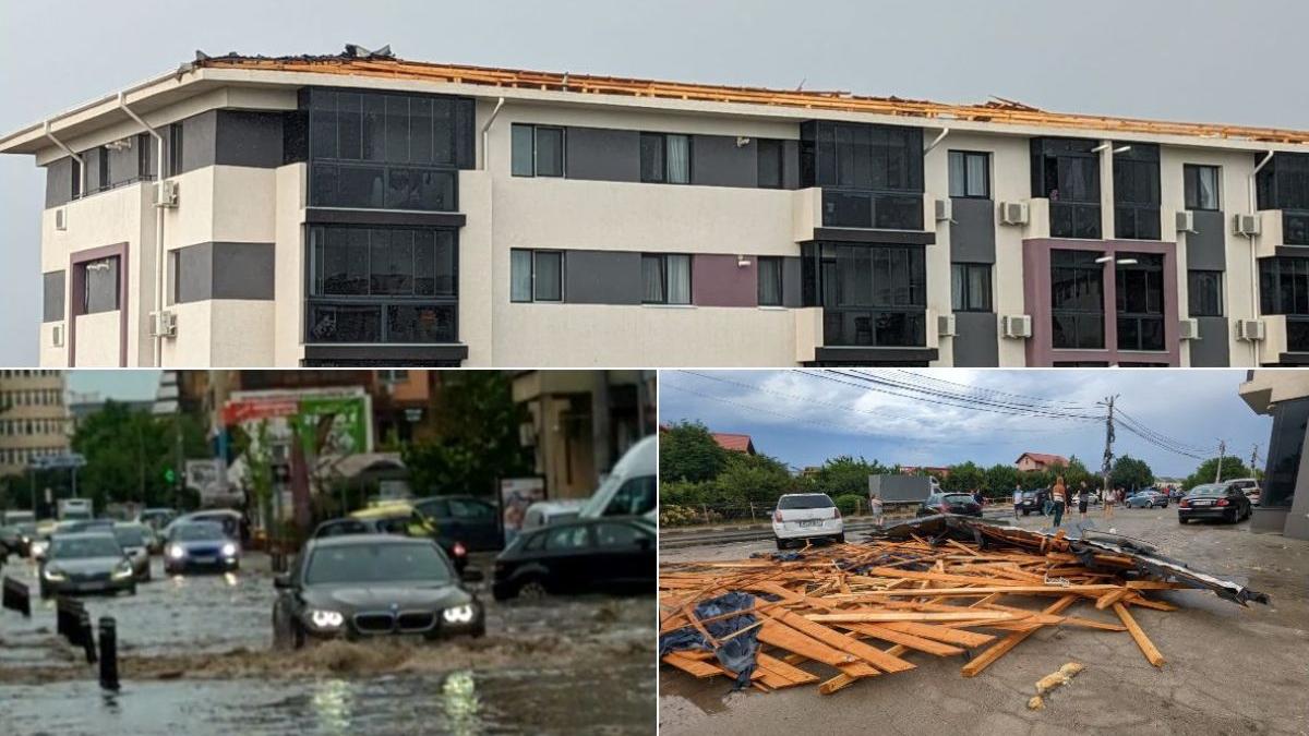 furtuna bucuresti strazi bulevarde inundate blocuri fara acoperisuri