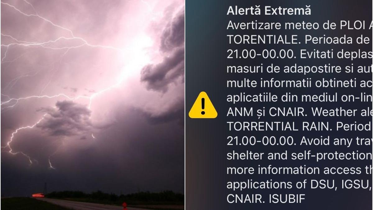 ro alert alerta extrema ploi torentiale capitala