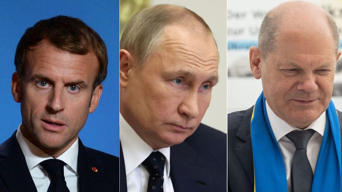 vladimir putin emmanuel macron olaf scholz