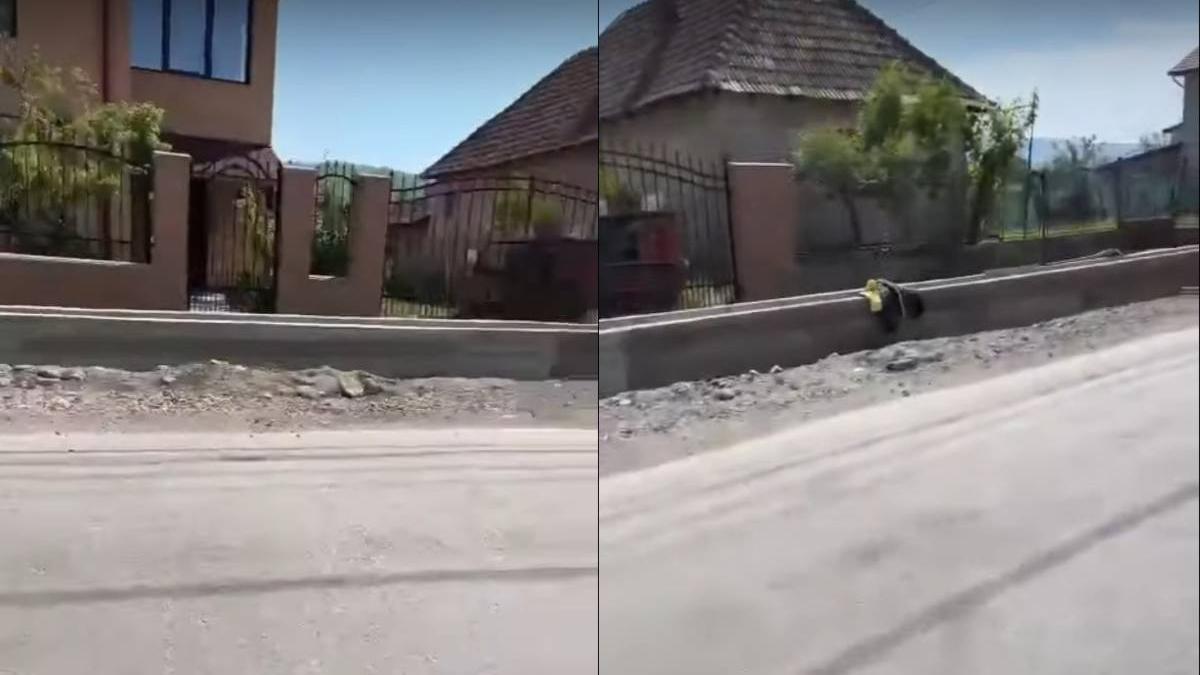 muncitori reabiliteaza drum judetean salaj zidit acces curti localnici