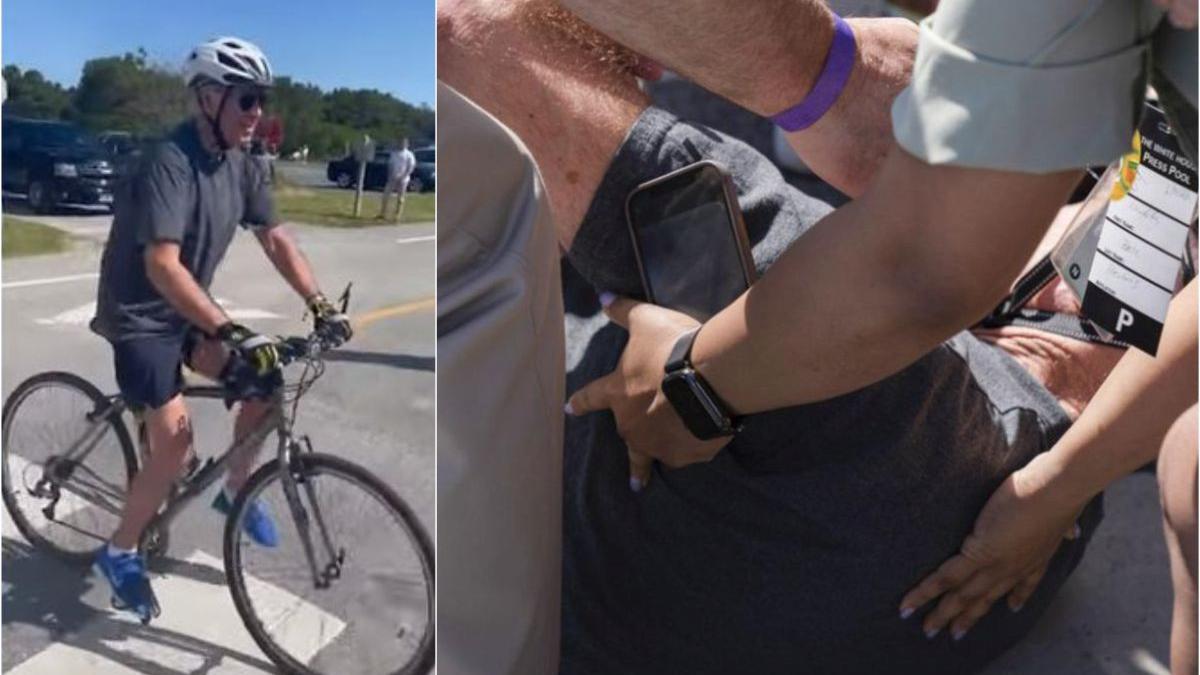 presedinte sua joe biden cazut bicicleta