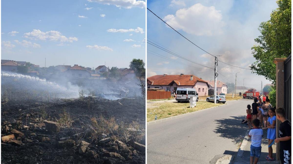 incendiu puternic marginea aradului pompierii foc