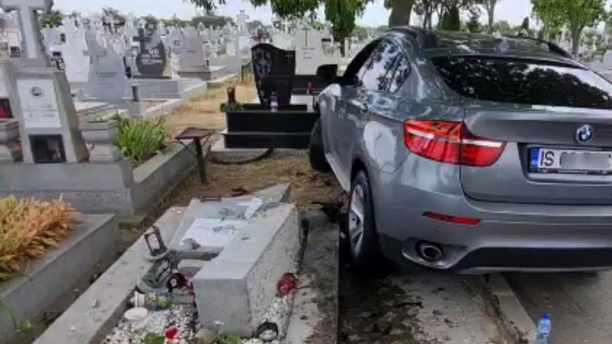 sofer bmw accident cimitir iasi masina morminte copac