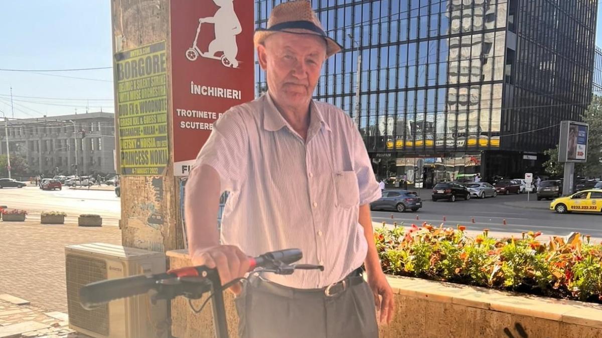 poveste bunic 70 de ani inchiriat trotineta electrica iasi