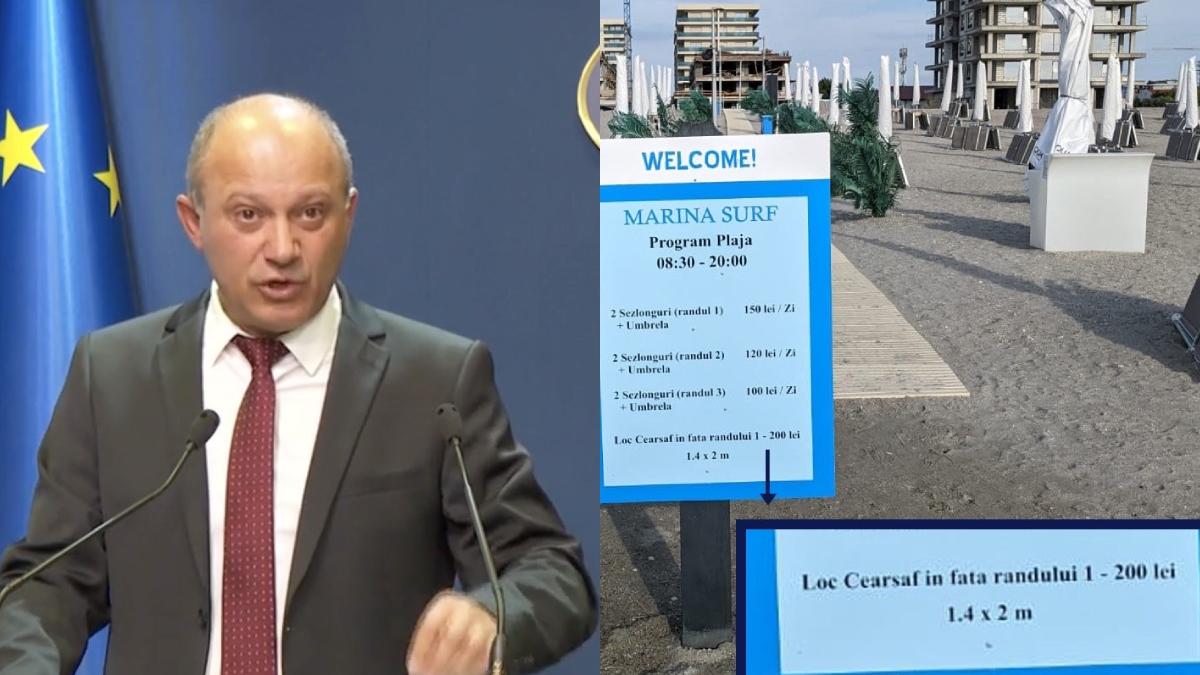 ministru suparata taxa cearsaf 200 lei plaja mamaia nord