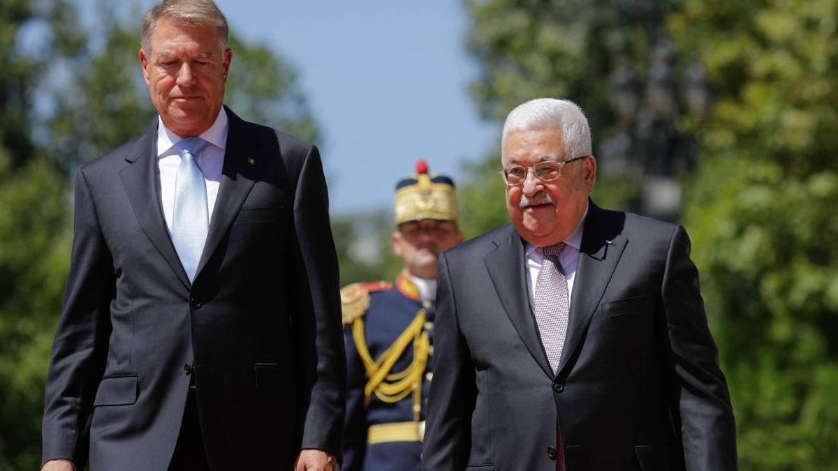 mahmoud abbas in romania klaus iohannis