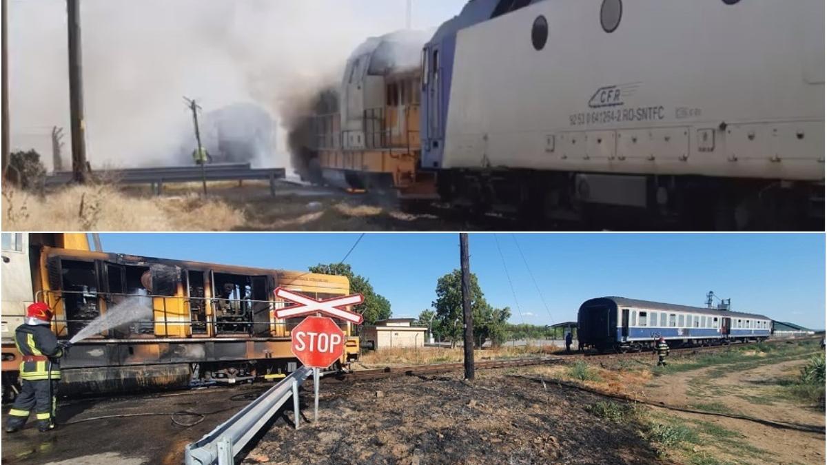 mecanic locomotiva tren oradea valea lui mihai incendiu salvare pompieri