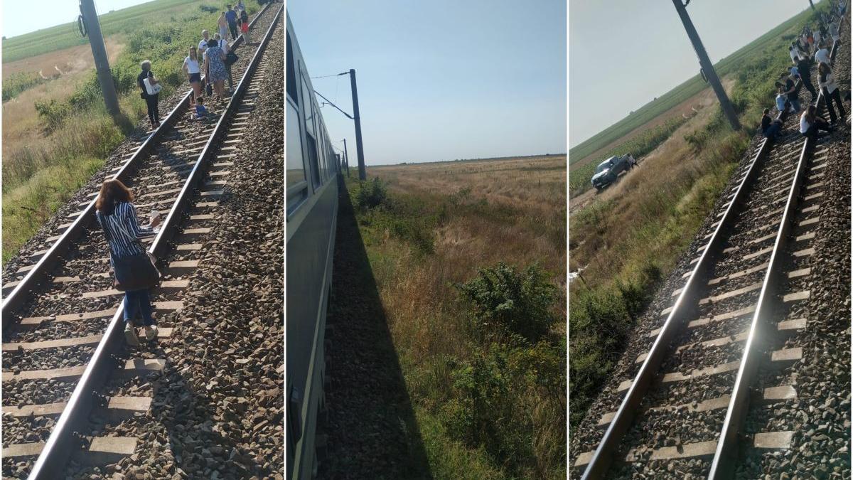 tren de la targu jiu blocat in camp de trei ore zeci de oameni tinuti in caldura aerul conditionat