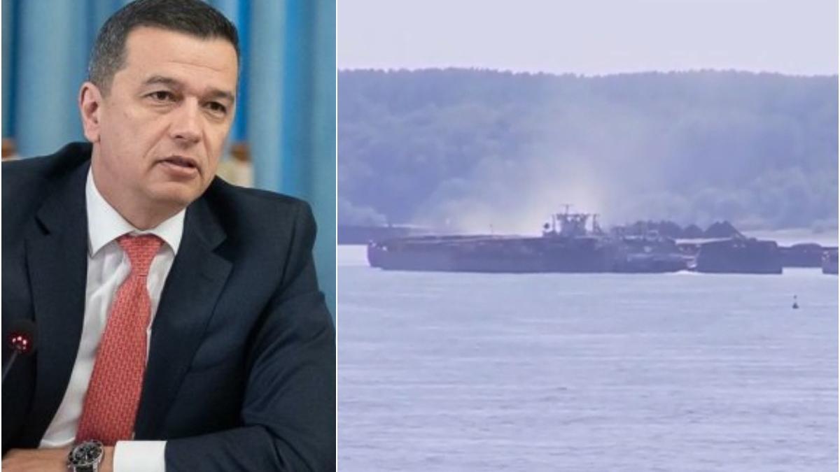 sorin grindeanu despre barjele blocate pe dunare incendiu carbune