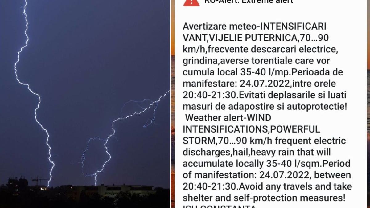 mesaj ro alert vreme extrema constanta meteo averse