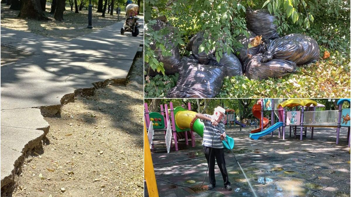 mizerie si banci rupte in cele mai mari parcuri din bucuresti