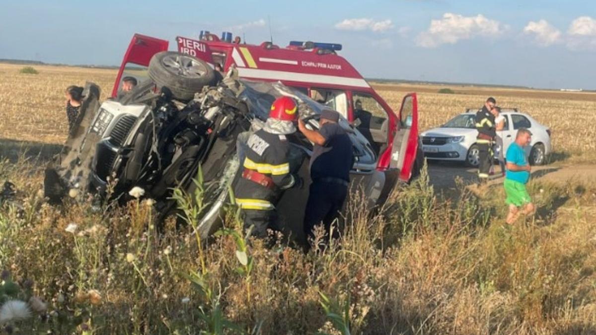 accident rutier dambovita victime copii masina tractor