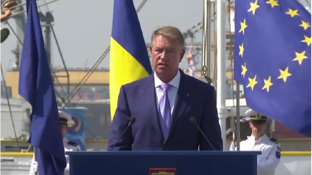 klaus iohannis la ceremoniile de ziua marinei romania a devenit un simbol al unitatii nato