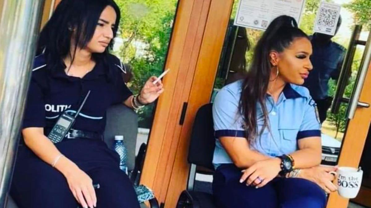 ancheta politia romana poza doua politiste virala facebook
