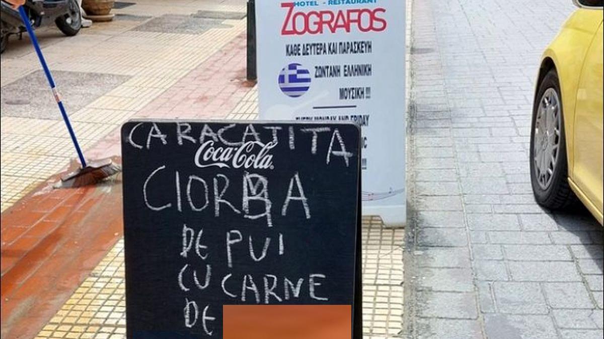 mesaj romana scris patron local grecia viral ciorba carne
