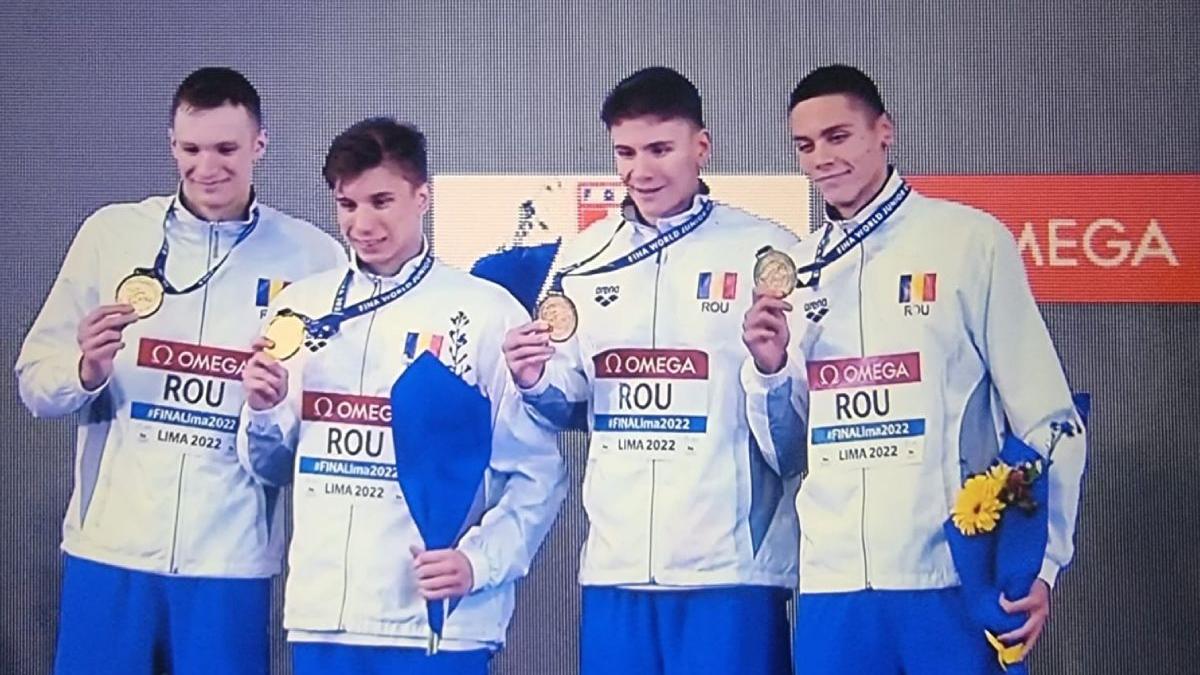 romania campioana mondiala inot proba stafeta 4x100m liber masculin