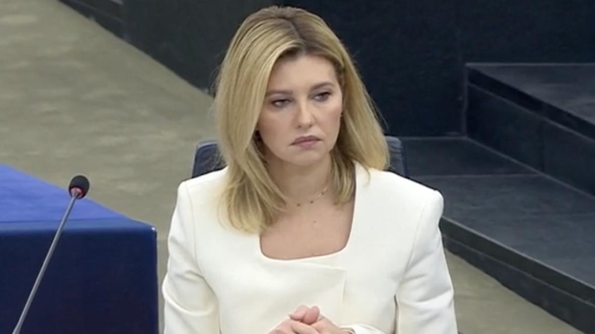 sotia zelenski olena zelenska aplaudata parlament european