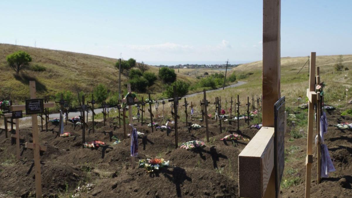 cimitir improvizat rusi izium oras eliberat zelenski