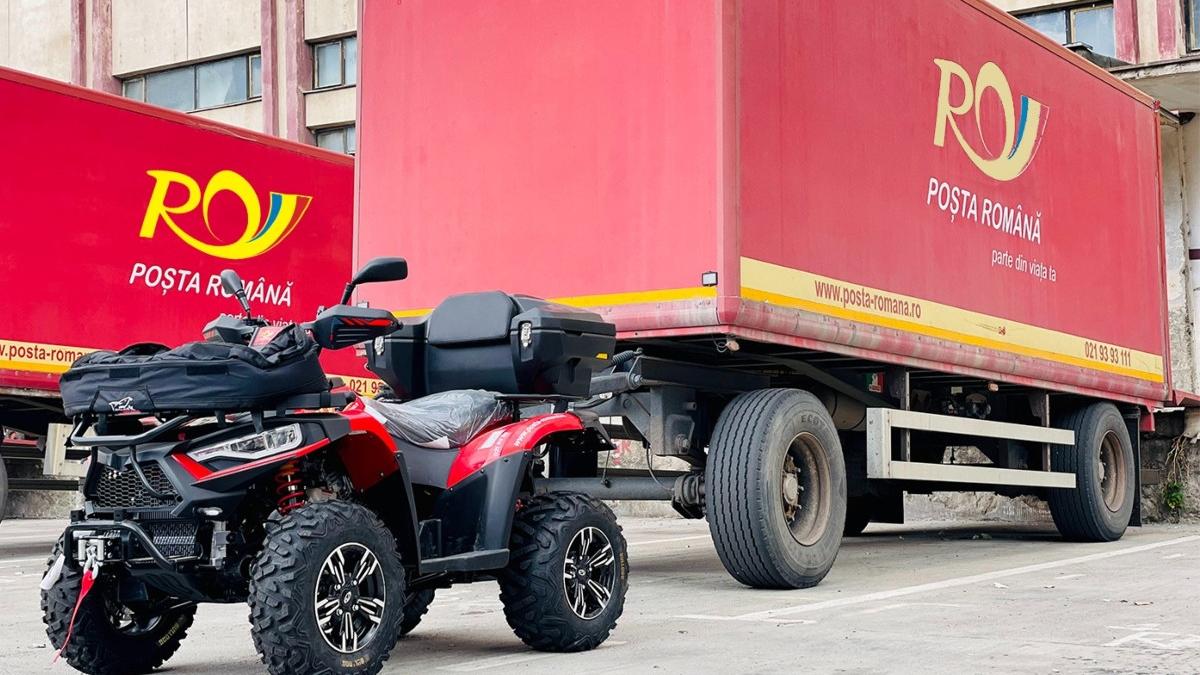 posta romana livreaza colete cu atv ul in zonele montane