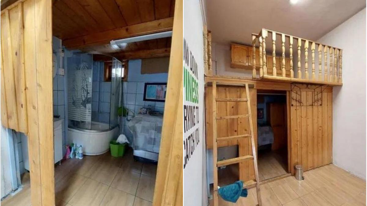 garsoniera cluj patul deasupra baii