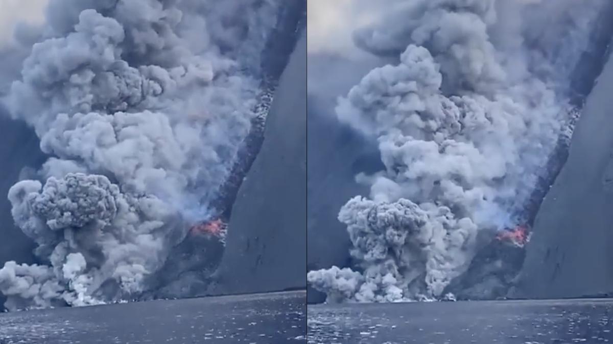eruptie vulcan stromboli italia filmata alerta portocalie miscari seismice