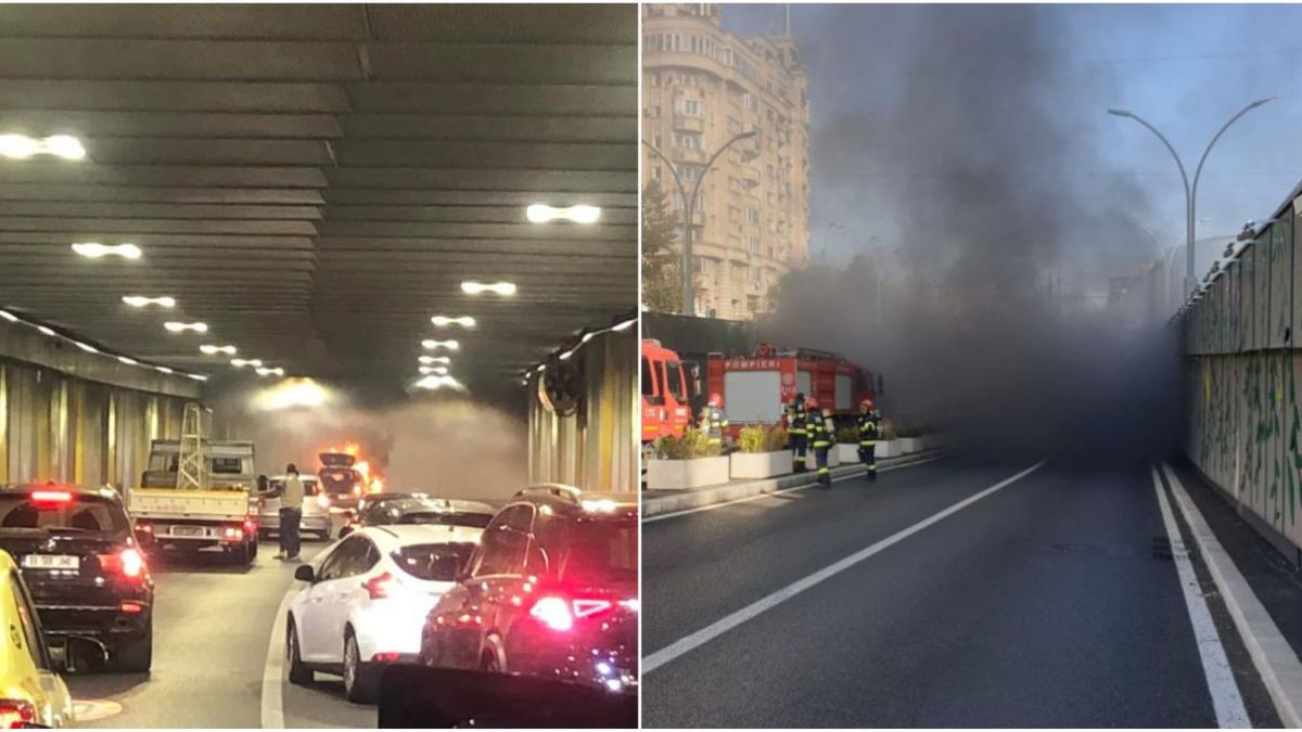 incendiu pasaj unirii trafic blocat