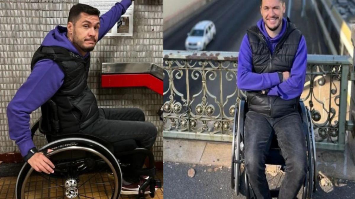 george balta scaun cu rotile paralizat transport in comun