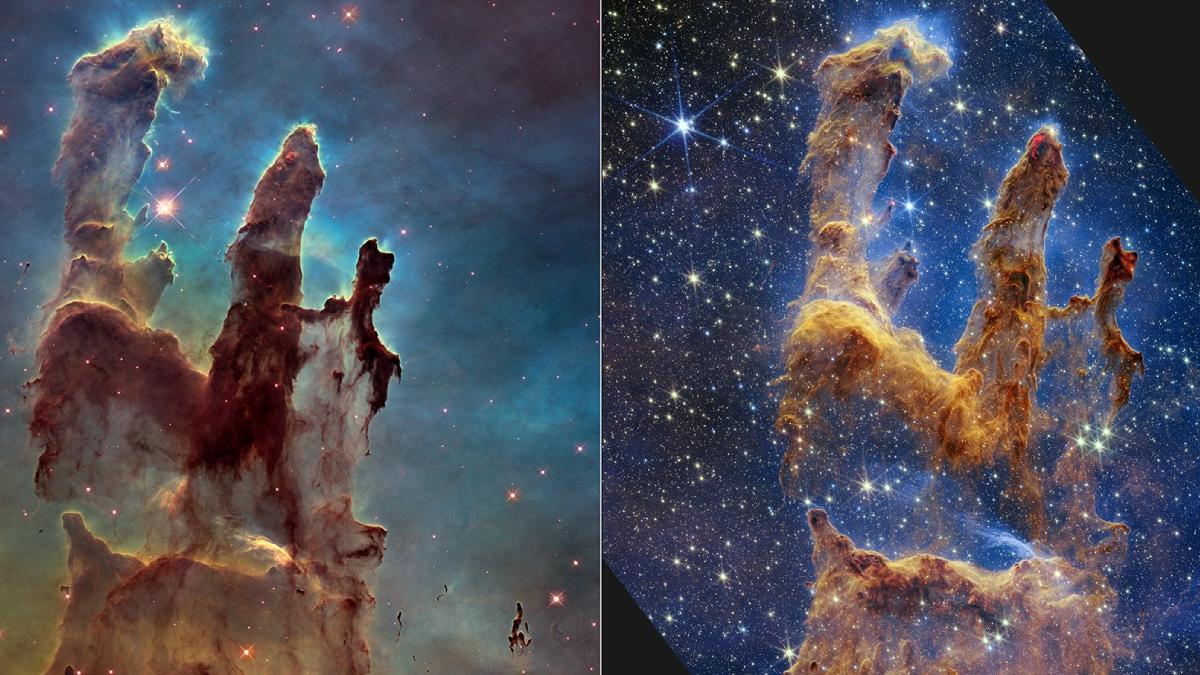 imagini stalpii creatiei nebuloasa vulturului telescop james webb nasa