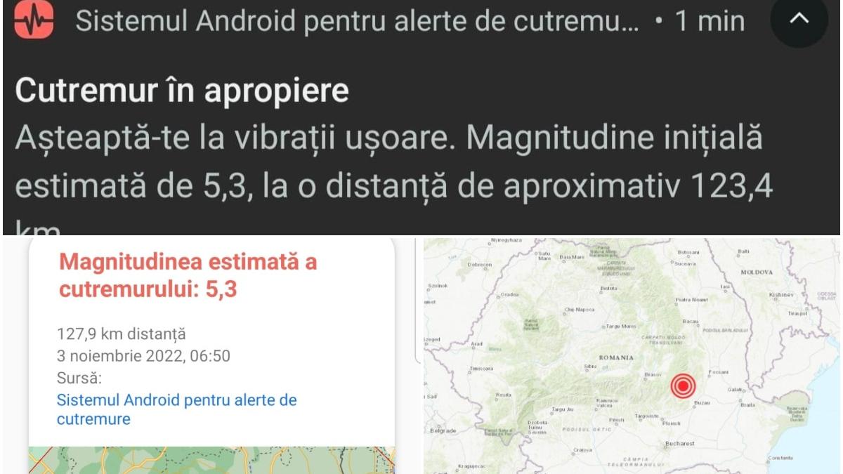 sistem alerta android cutremur premiera romania telefon seism vibratie