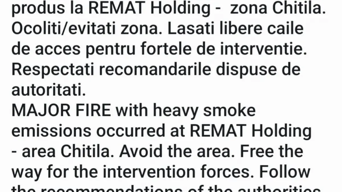 incendiu puternic centru remat chitila bucuresti nor negru fum