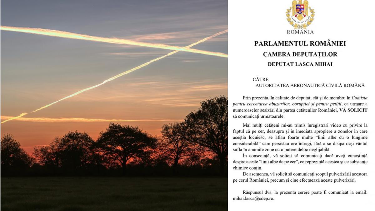 linii albe cer pulverizare autoritatea aeronautica raspuns