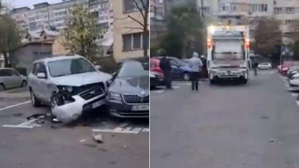 femeie sofer masina gunoi distrus sapte masini targoviste