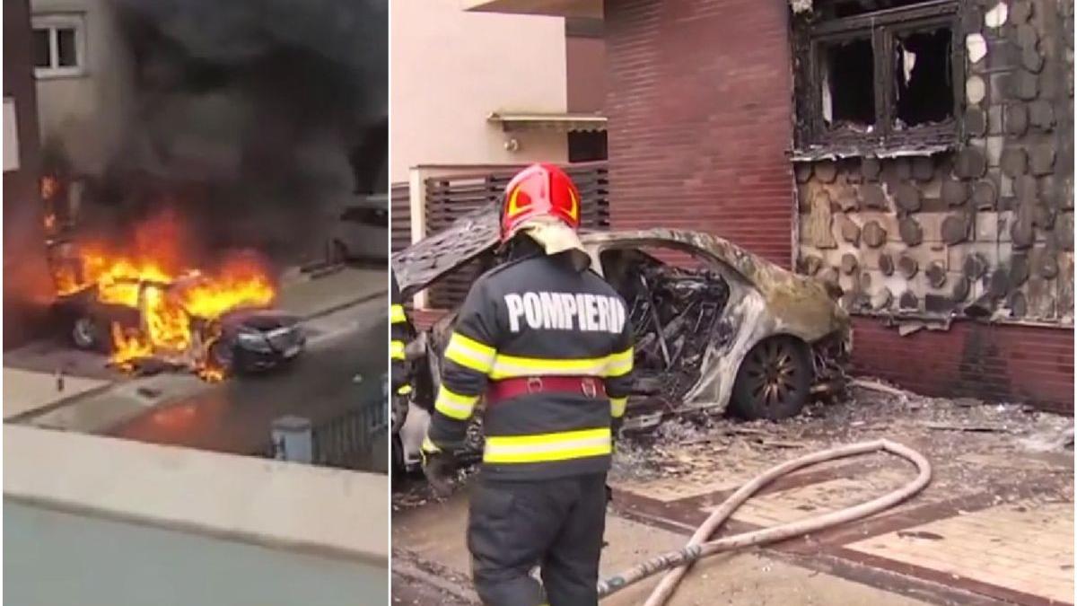 incendiu aron cotrus bucuresti masina a ars