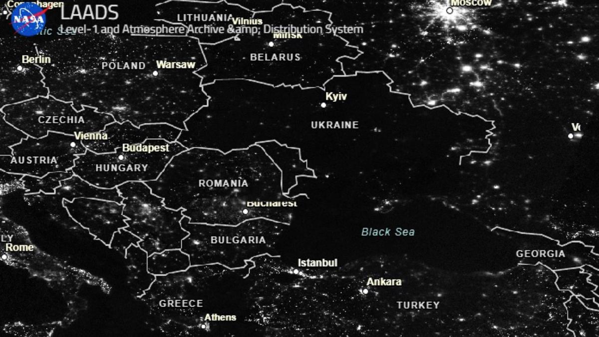 imagini satelit pene curent ucraina